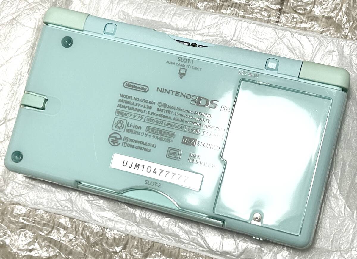 〈ほぼ未使用・本体極美品・画面無傷・動作確認済み〉 NDS ニンテンドーDSLite 本体 アイスブルー USG-001 ゲームボーイアドバンス GBA_画像5