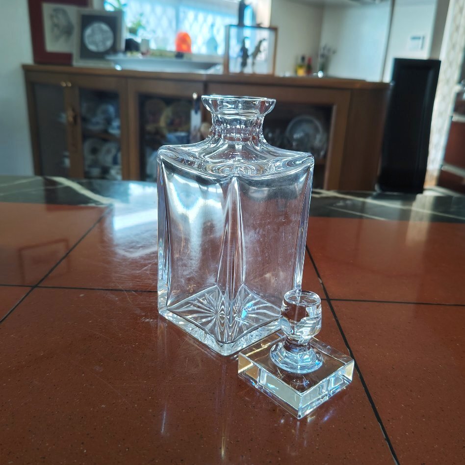 USED【送料込】アトランティス ヴィンテージ クリスタル デキャンタ Vintage ATLANTIS Crystal Whiskey Decanter 2,094g_画像10
