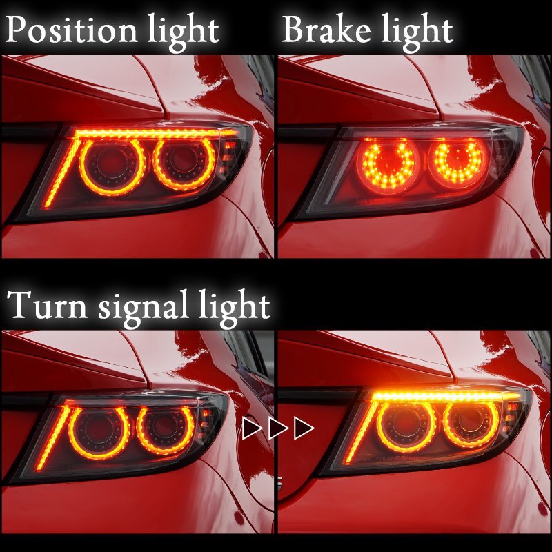 撮影使用品1品限り1円～ ZN8 GR86 ZD8 BRZ バルカンファイバーLEDテールランプ クリスタルアイ ブラックタイプ 左右セット_画像6