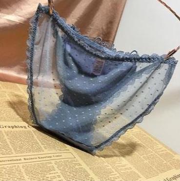 150(WH)XLサテン 光沢 レース 花刺繍 パンティー アイス シルク 紐パン サイドリボン セクシー ショーツ ランジェリー コスチューム AA_画像8