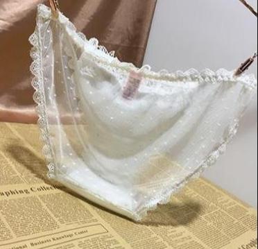 150(WH)XLサテン 光沢 レース 花刺繍 パンティー アイス シルク 紐パン サイドリボン セクシー ショーツ ランジェリー コスチューム AA_画像2