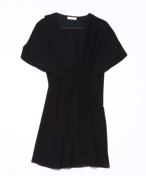 「d'un a dix」 ドルマンスリーブワンピース 38 ブラック レディース_画像1