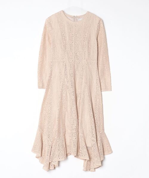 「CELFORD」 長袖ワンピース 36 ベージュ レディース_画像1