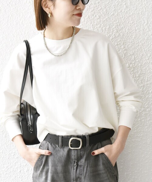 「SHIPS any」 長袖カットソー ONE SIZE ホワイト レディース_画像1