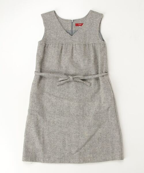 「SHIPS」 「KIDS」ノースリーブワンピース 150 グレー キッズ_画像1
