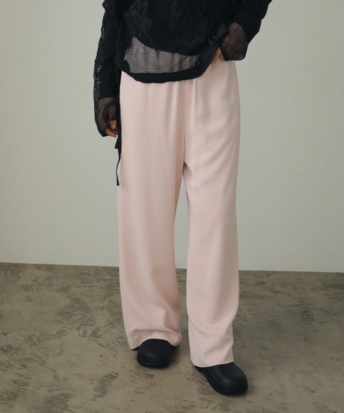 「anuke」 イージーパンツ 36inch ピンク レディース_画像1