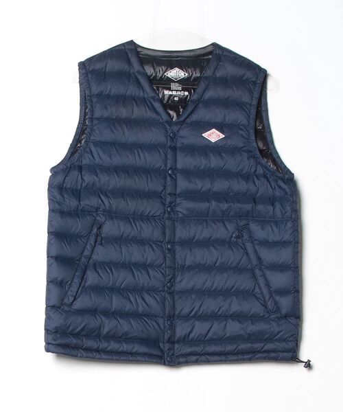 「DANTON」 ダウンベスト 40 ネイビー メンズ_画像1