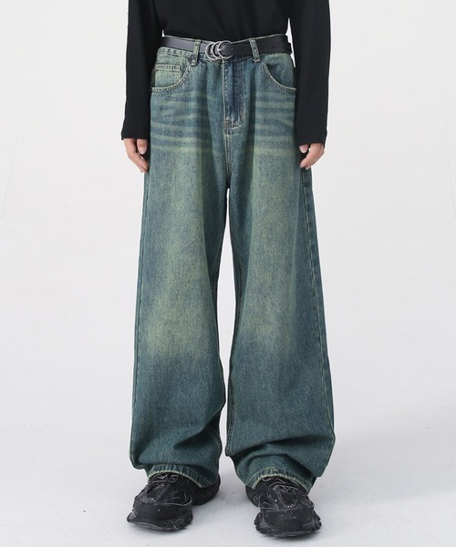 「CORPUS TOKYO」 デニムパンツ 1 グリーン メンズ_画像1