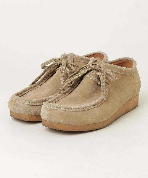 「LUGG NAGG」 「stnd works」モカシンシューズ 26.0cm ベージュ メンズ_画像1