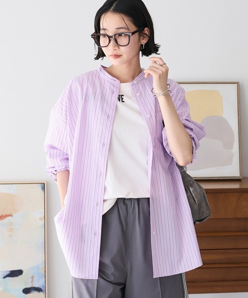 「CRAFT STANDARD BOUTIQUE」 長袖ブラウス MEDIUM ピンク系その他 レディース_画像1