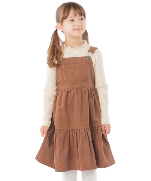 「SHIPS」 「KIDS」サロペットスカート 130 スモークピンク キッズ_画像1