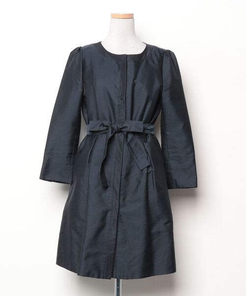 「BALLSEY」 ノーカラーコート 38 ネイビー レディース_画像1