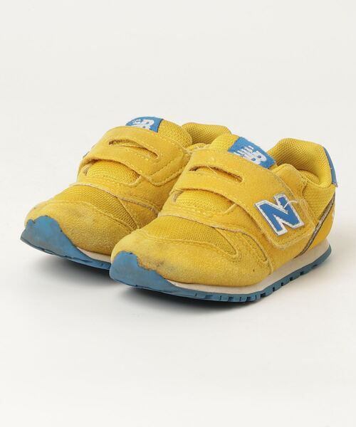 「New Balance」 「KIDS」刺繍ローカットスニーカー 15.5cm イエロー キッズ_画像1