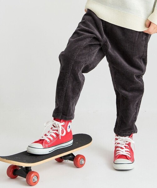 「branshes」 「KIDS」コーデュロイパンツ 100 チャコールグレー キッズ_画像1
