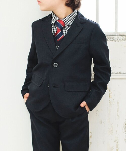 「branshes」 「KIDS」テーラードジャケット 130 ネイビー キッズ_画像1