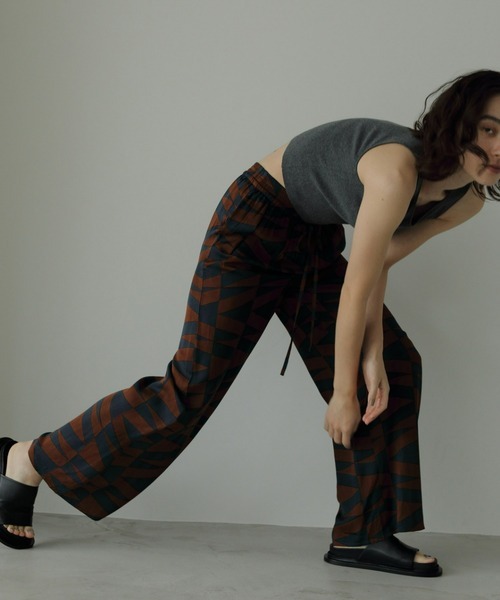 「anuke」 イージーパンツ 36inch レッド系その他 レディース_画像1