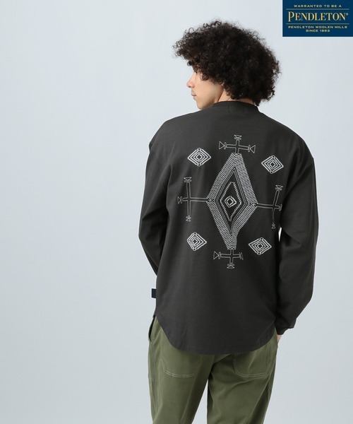 「PENDLETON」 長袖Tシャツ MEDIUM チャコール メンズ_画像1