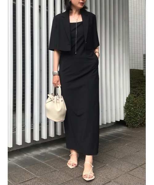 「FRAY I.D」 キャミソールワンピース 1 ブラック レディース_画像1