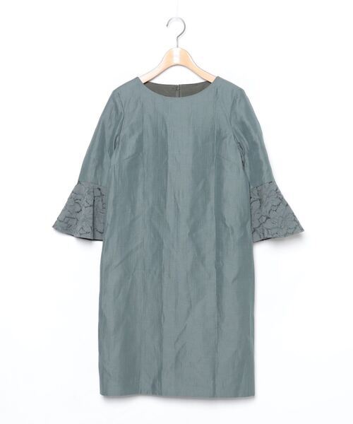 「ANAYI」 7分袖ワンピース 38 グリーン レディース_画像1