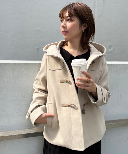 「couture brooch」 ダッフルコート 38 ライトベージュ レディース_画像1