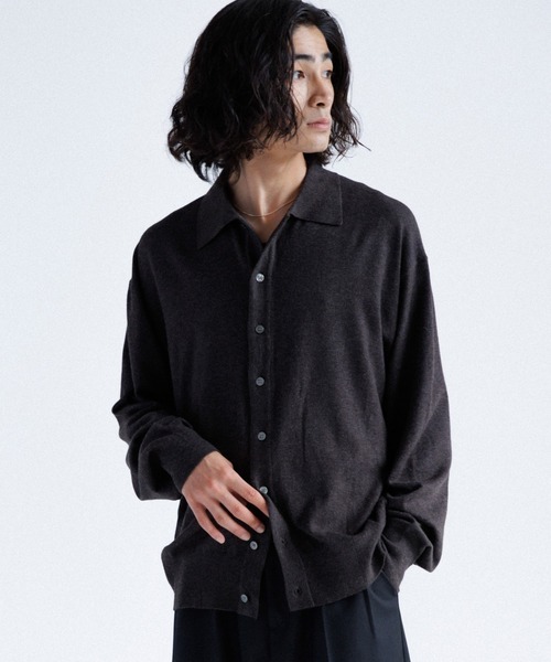 「SINSS」 ニットカーディガン X-SMALL ブラウン メンズ_画像1