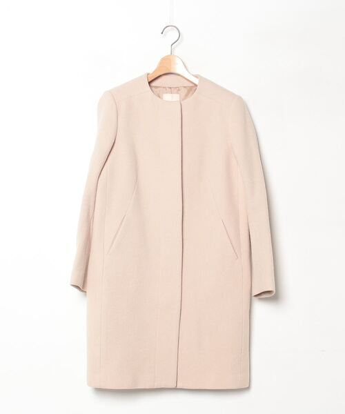 「crolla」 ノーカラーコート 36 ベージュ レディース_画像1