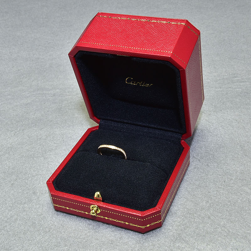 カルティエ バレリーナウェディングリング #51 11号 B4098751 K18PG ダイヤモンド 曲線 ウェーブ ピンクゴールド 地金2g 中古 送料無料_画像6