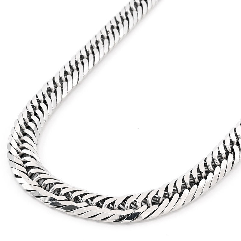  плоский колье 8 поверхность Triple 60cm 200.3g Pt850 структура . отдел сертификация печать платина ki разделение колье б/у бесплатная доставка 