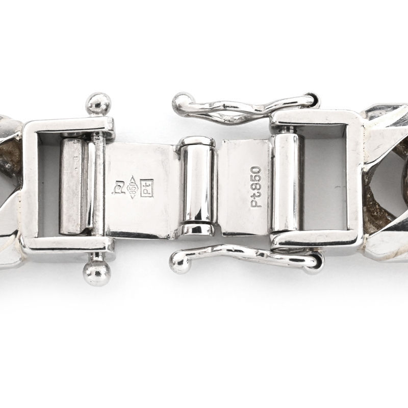  плоский колье 8 поверхность Triple 60cm 200.3g Pt850 структура . отдел сертификация печать платина ki разделение колье б/у бесплатная доставка 