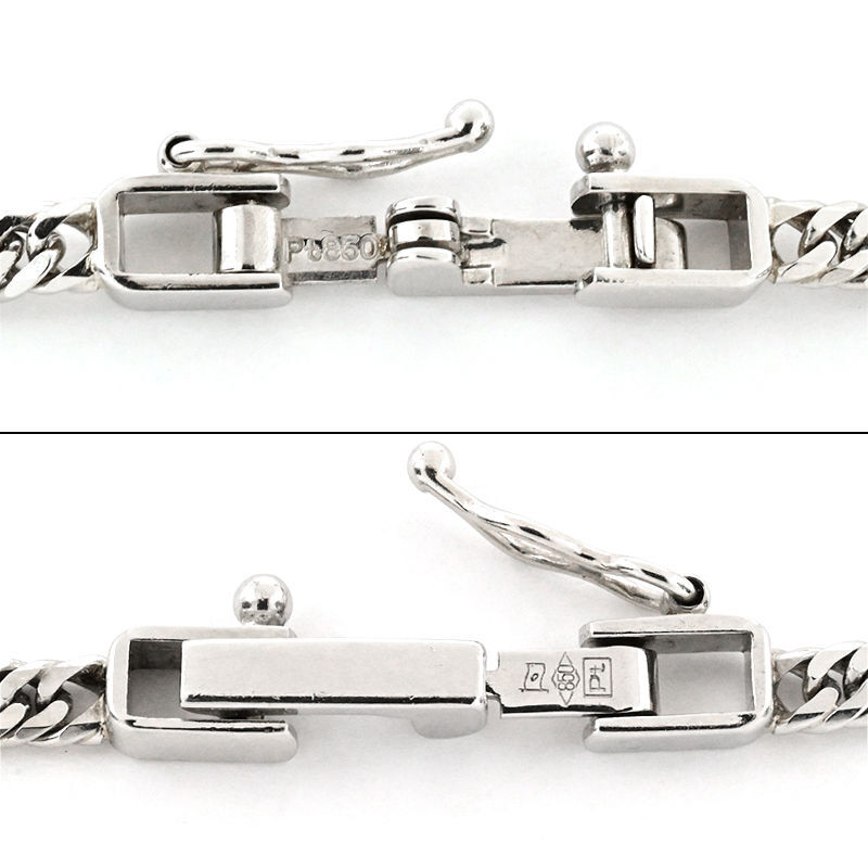 喜平ネックレス 6面ダブル 50cm 12.8g Pt850 造幣局検定刻印 プラチナ キヘイネックレス 中古 送料無料_画像4