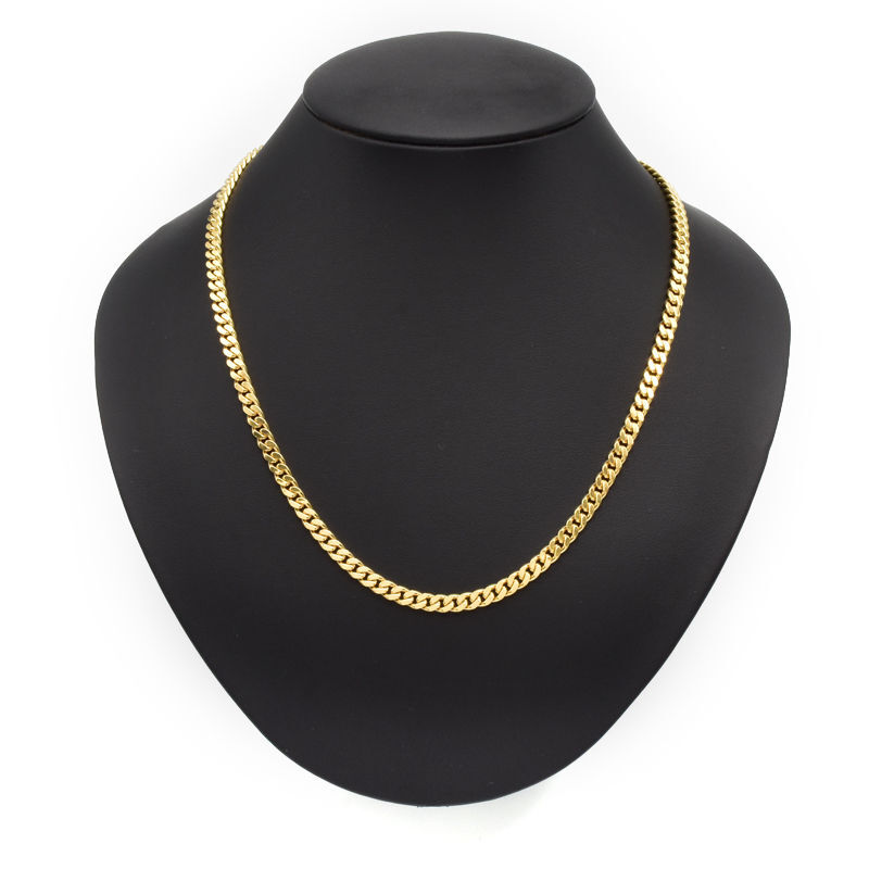  плоский колье 2 поверхность одиночный 45cm 45.8g K18YG структура . отдел сертификация печать K18 желтое золото ki разделение колье б/у бесплатная доставка 