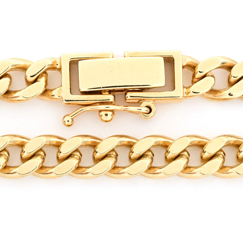  плоский колье 2 поверхность одиночный 45cm 45.8g K18YG структура . отдел сертификация печать K18 желтое золото ki разделение колье б/у бесплатная доставка 