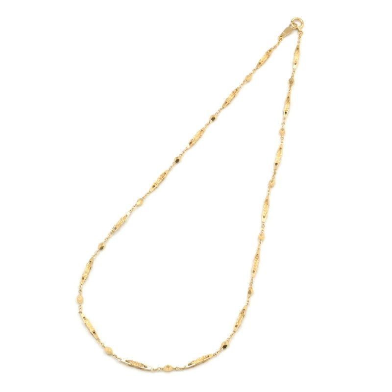 切子チェーンネックレス K18YG 切子ネックレスチェーン カットバーチェーンネックレス 金無垢 イエローゴールド 地金8.5g 中古 送料無料_画像2