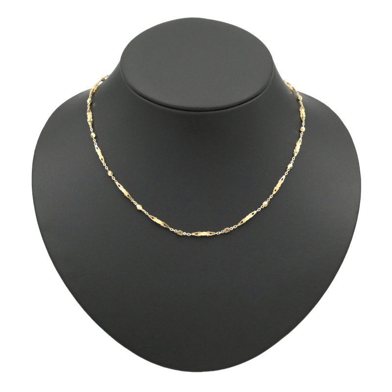 切子チェーンネックレス K18YG 切子ネックレスチェーン カットバーチェーンネックレス 金無垢 イエローゴールド 地金8.5g 中古 送料無料_画像5