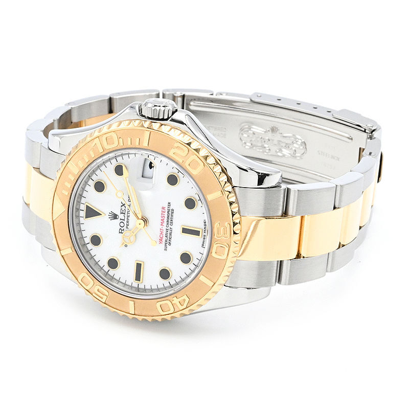 [3年保証] ロレックス ボーイズ ヨットマスター 168623 K18YG/SS カレンダー ホワイト コンビ 白文字盤 自動巻き 腕時計 中古 送料無料_画像4