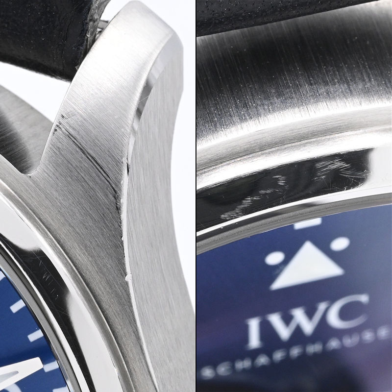 [3年保証] IWC メンズ パイロットウォッチ マークXX IW328203 箱保 カレンダー ブルー 青文字盤 革ベルト 自動巻き 腕時計 中古 送料無料_画像7