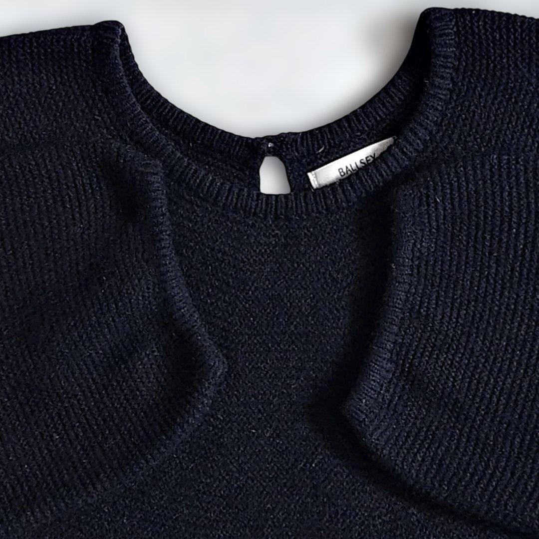 美品トゥモローランド BALLSEY カシミヤ混ニットワンピース ブラック アンゴラ セーター カシミア ウール 長袖 ボールジィ レディース_画像5