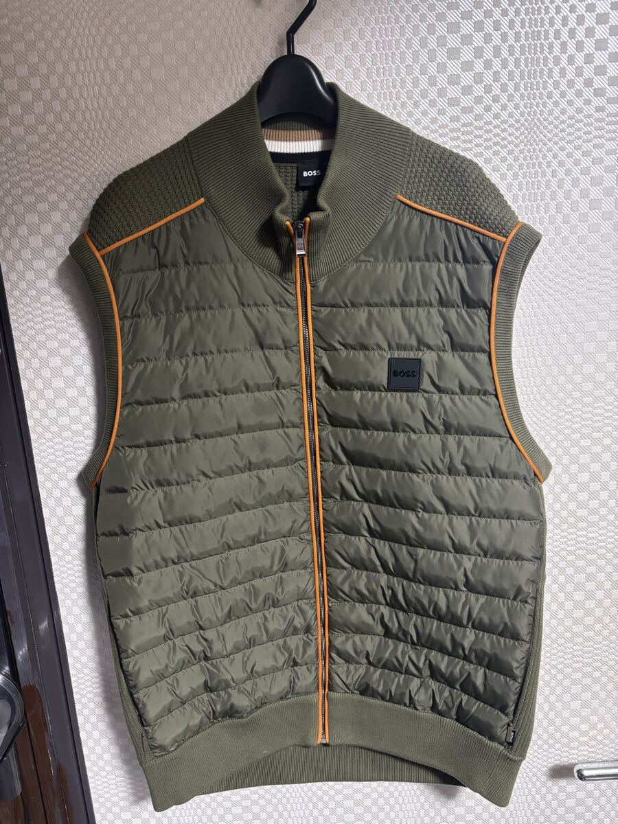 ヒューゴボス　中綿切り替えニットベスト　 X L_画像1