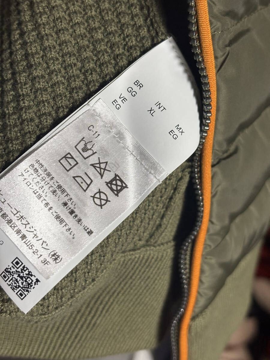 ヒューゴボス　中綿切り替えニットベスト　 X L_画像6