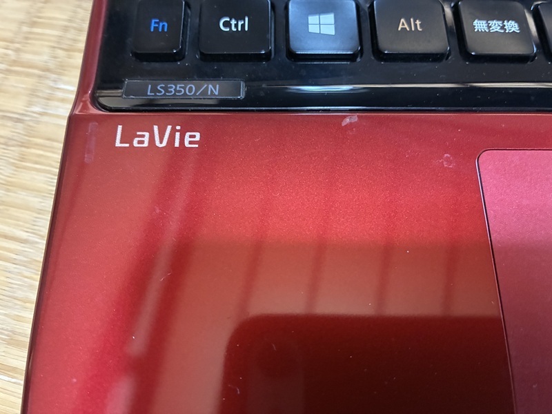 NEC LaVie S PC-LS350NSR（ルミナスレッド） ジャンク_画像6