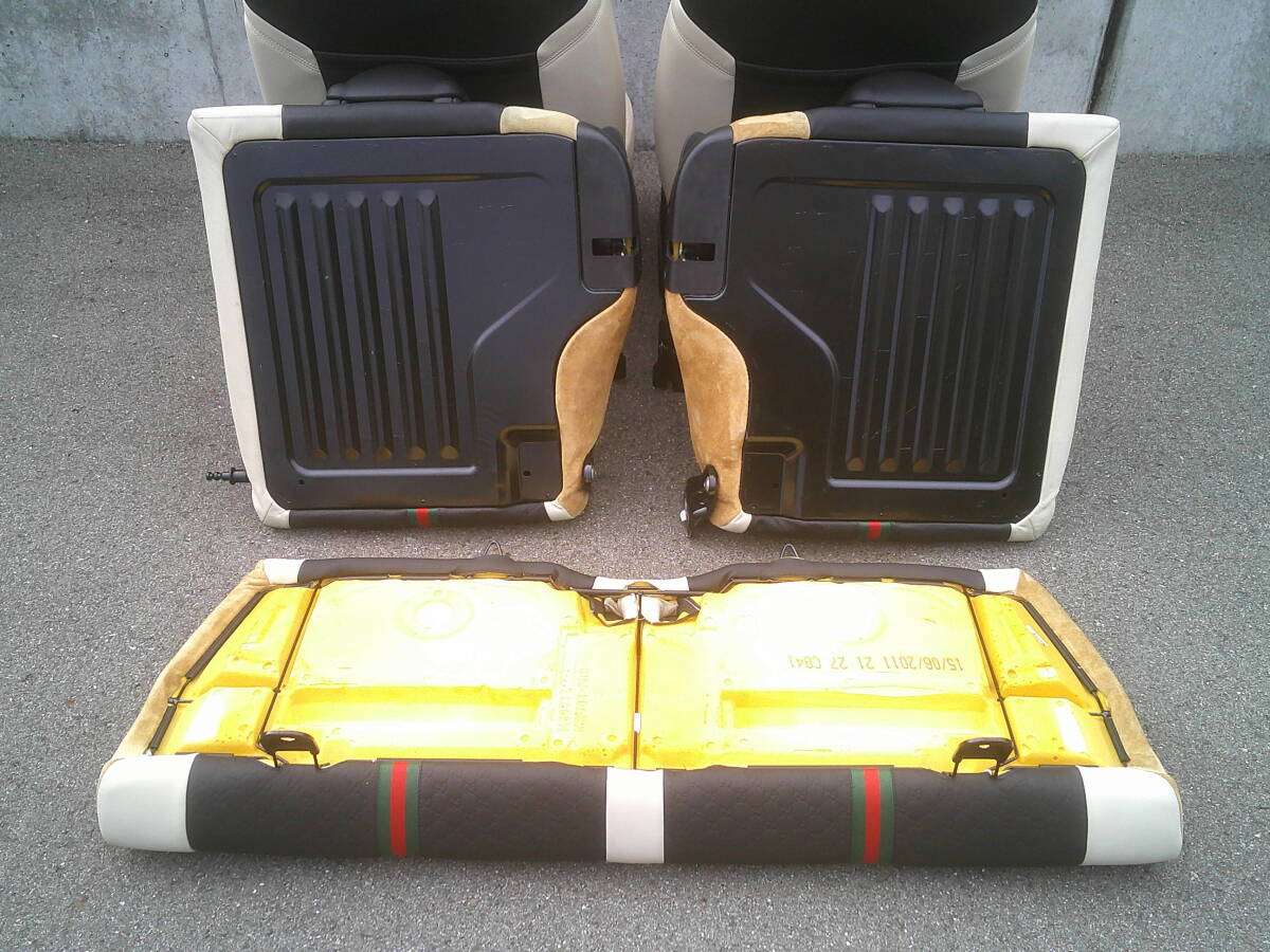 ★ フィアット500 FIAT 312 グッチ Gucci レザーシート 1台分 セット ★ FIAT チンクエチェント 500 ポップ ラウンジ 31209 31212 31214_画像9