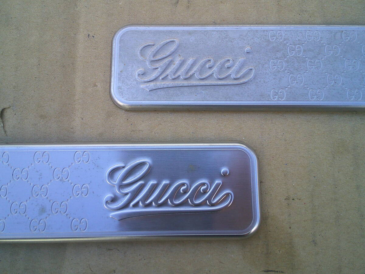 ★ フィアット500 バイ グッチ スカッフプレート 左右 ステップカバー by Gucci 7355442120 7355442140 ★ 312 FIAT 500 31209 31212 31214_画像4