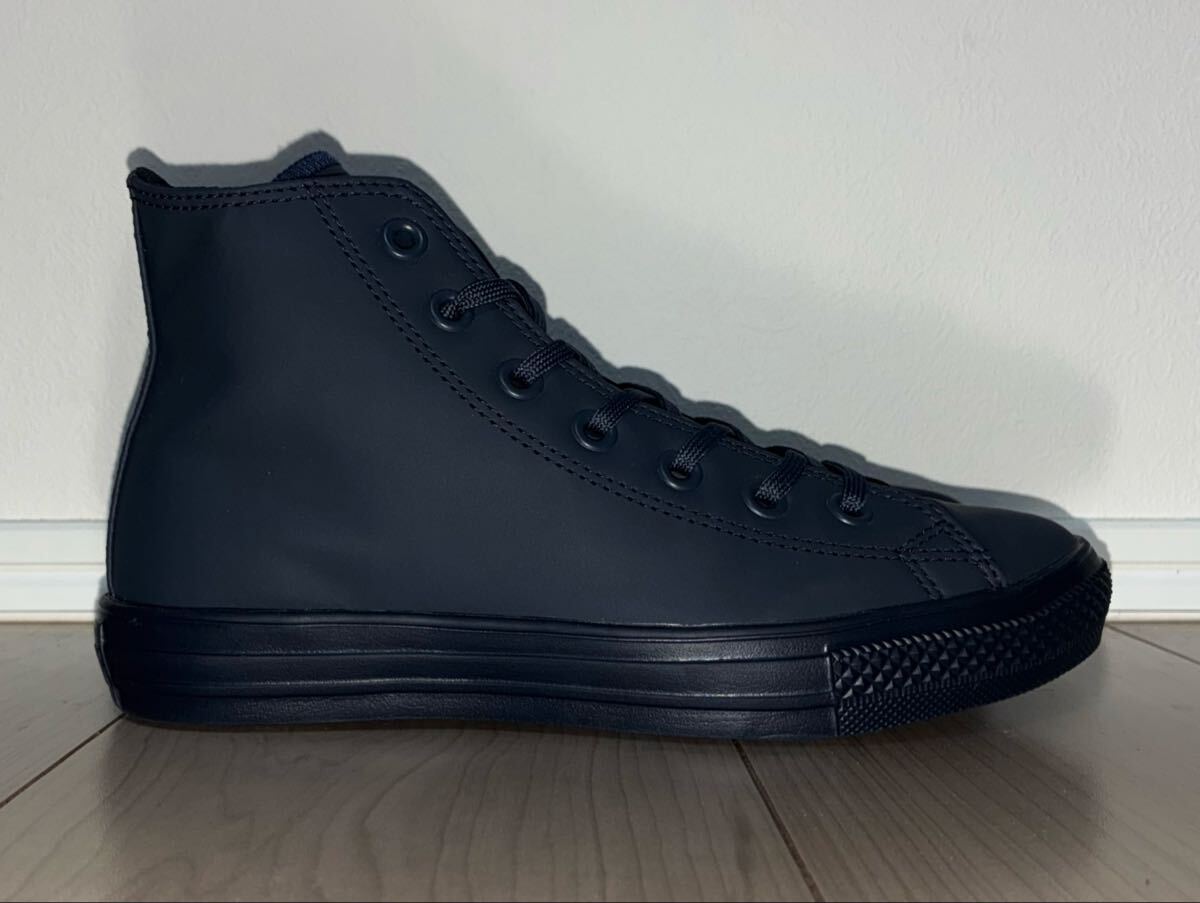 美品 CONVERSE ALL STAR LIGHT WR SL HI 31308460 23.5cm コンバース オールスター ライト ハイ トリプル ネイビー 紺 撥水 防水 allstar_画像3