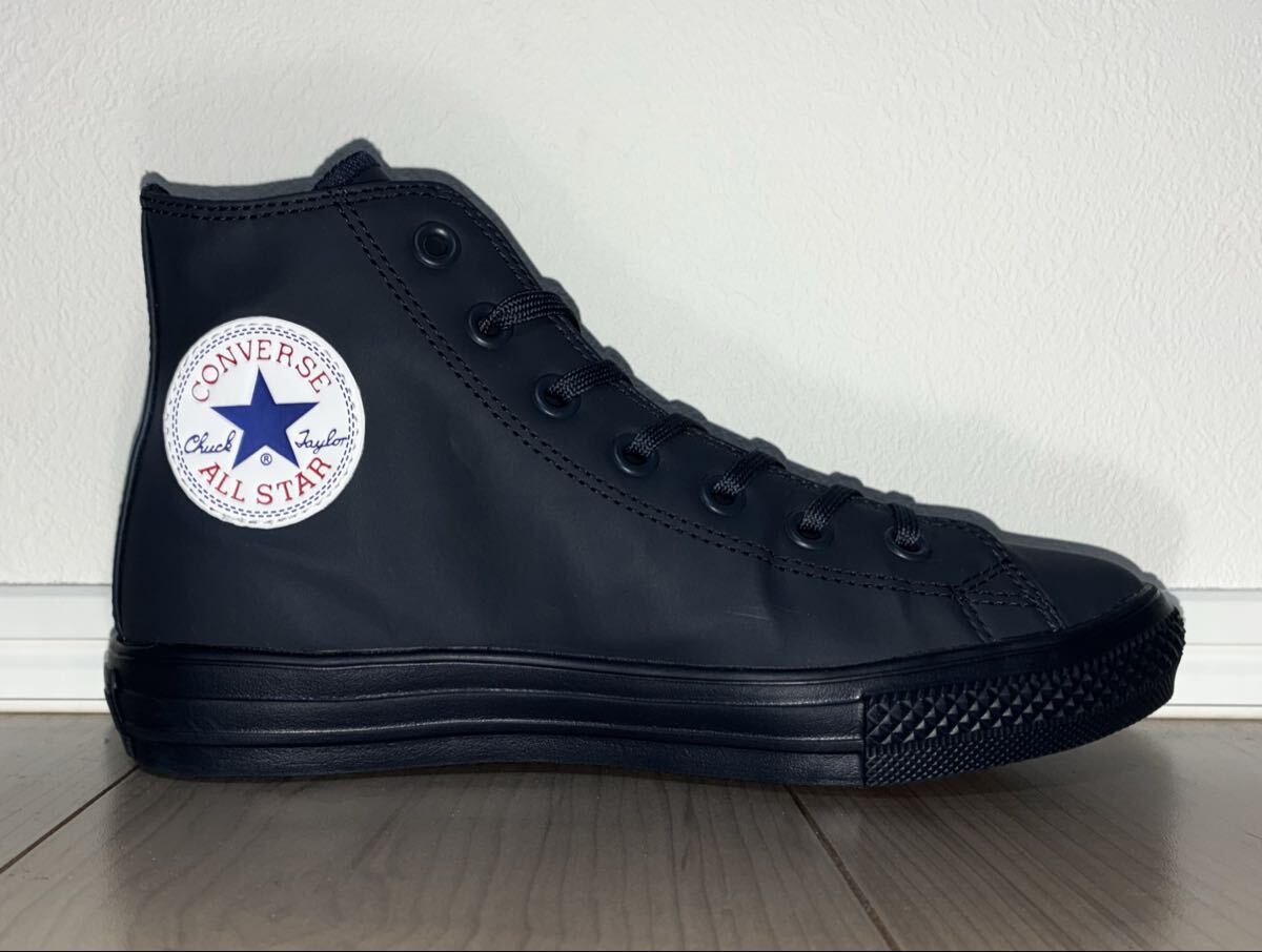 美品 CONVERSE ALL STAR LIGHT WR SL HI 31308460 23.5cm コンバース オールスター ライト ハイ トリプル ネイビー 紺 撥水 防水 allstar_画像4