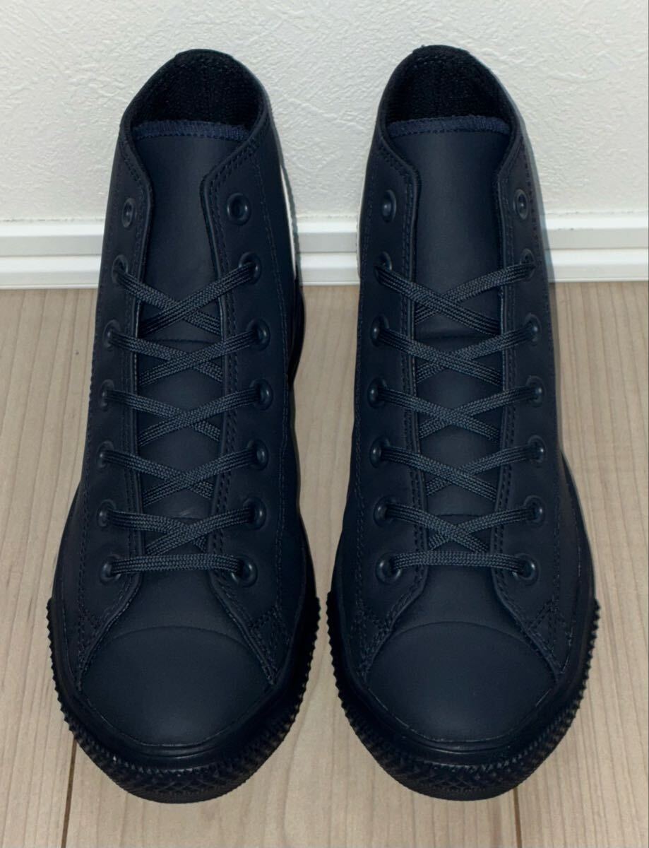 美品 CONVERSE ALL STAR LIGHT WR SL HI 31308460 23.5cm コンバース オールスター ライト ハイ トリプル ネイビー 紺 撥水 防水 allstar_画像2