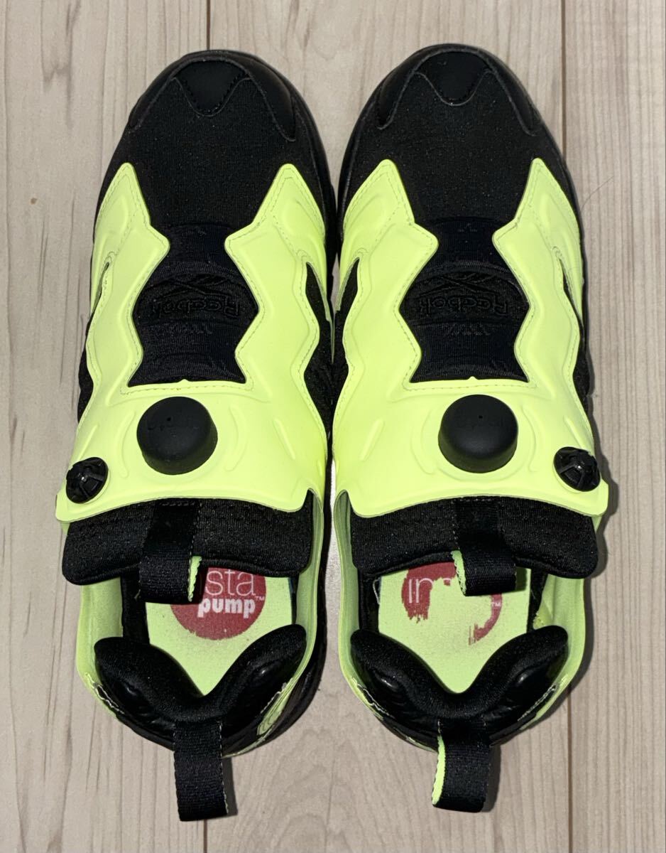 良品 REEBOK INSTA PUMP FURY OG NM FV1578 US7 25cm 25.0cm リーボック インスタ ポンプフューリー ブラック イエロー 黒 黄 instapump_画像5