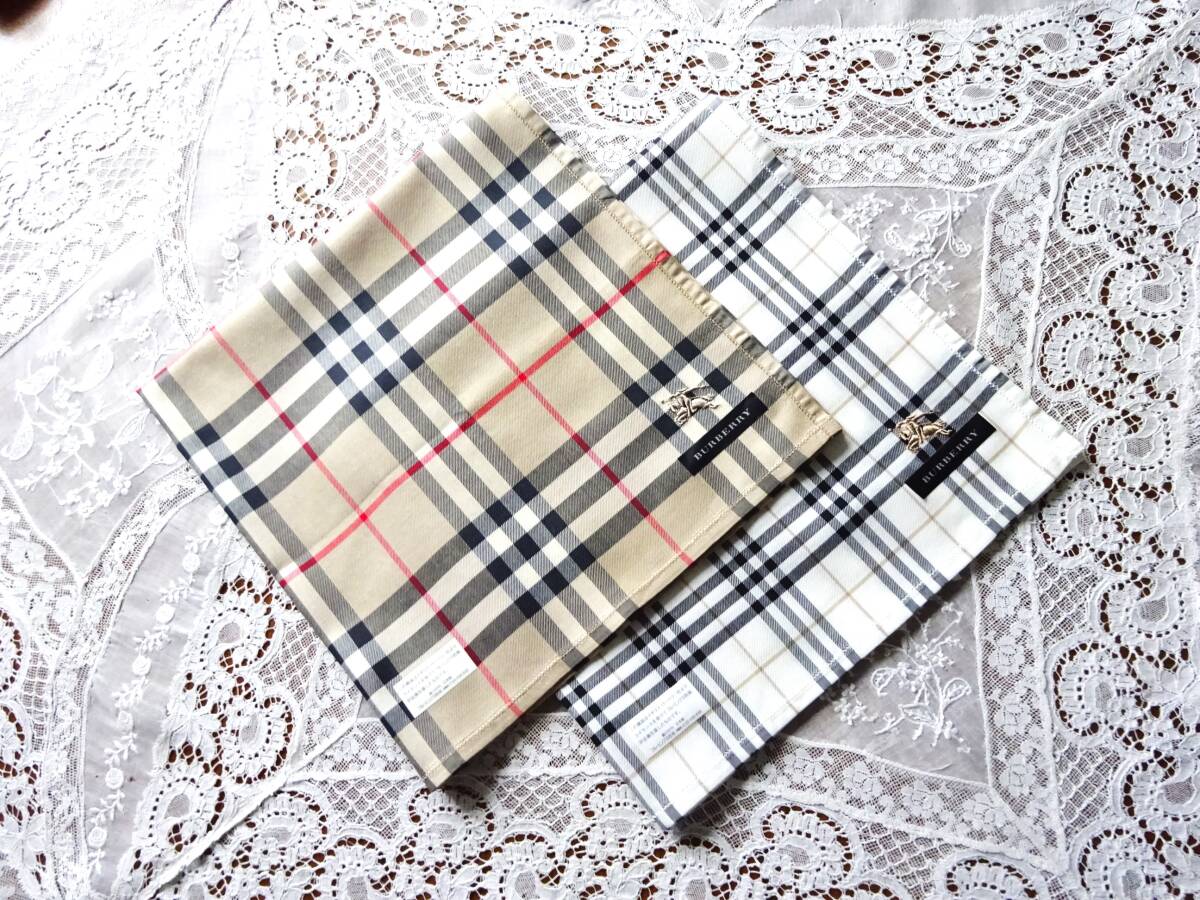 ☆バーバリー BURBERRY ＊ハンカチ＊2枚セット 26【新品未使用】_画像6