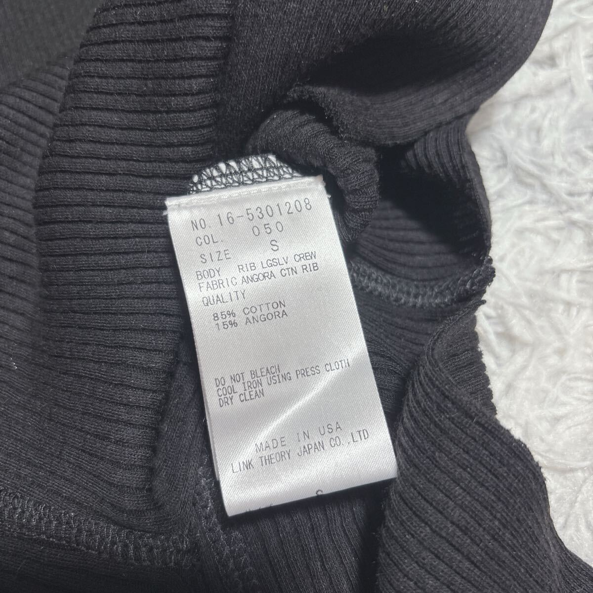 タグ付き HELMUT LANG ヘルムートラング リブニット トップス ワンピース 長袖 S ブラック レディース_画像7