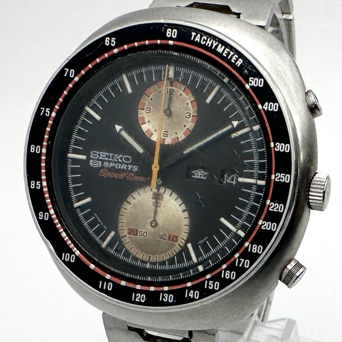 t718 セイコー SEIKO 6138-0010 ファイブスポーツ スピードタイマー メンズ 腕時計 自動巻き AT デイデイト クロノグラフ_画像1