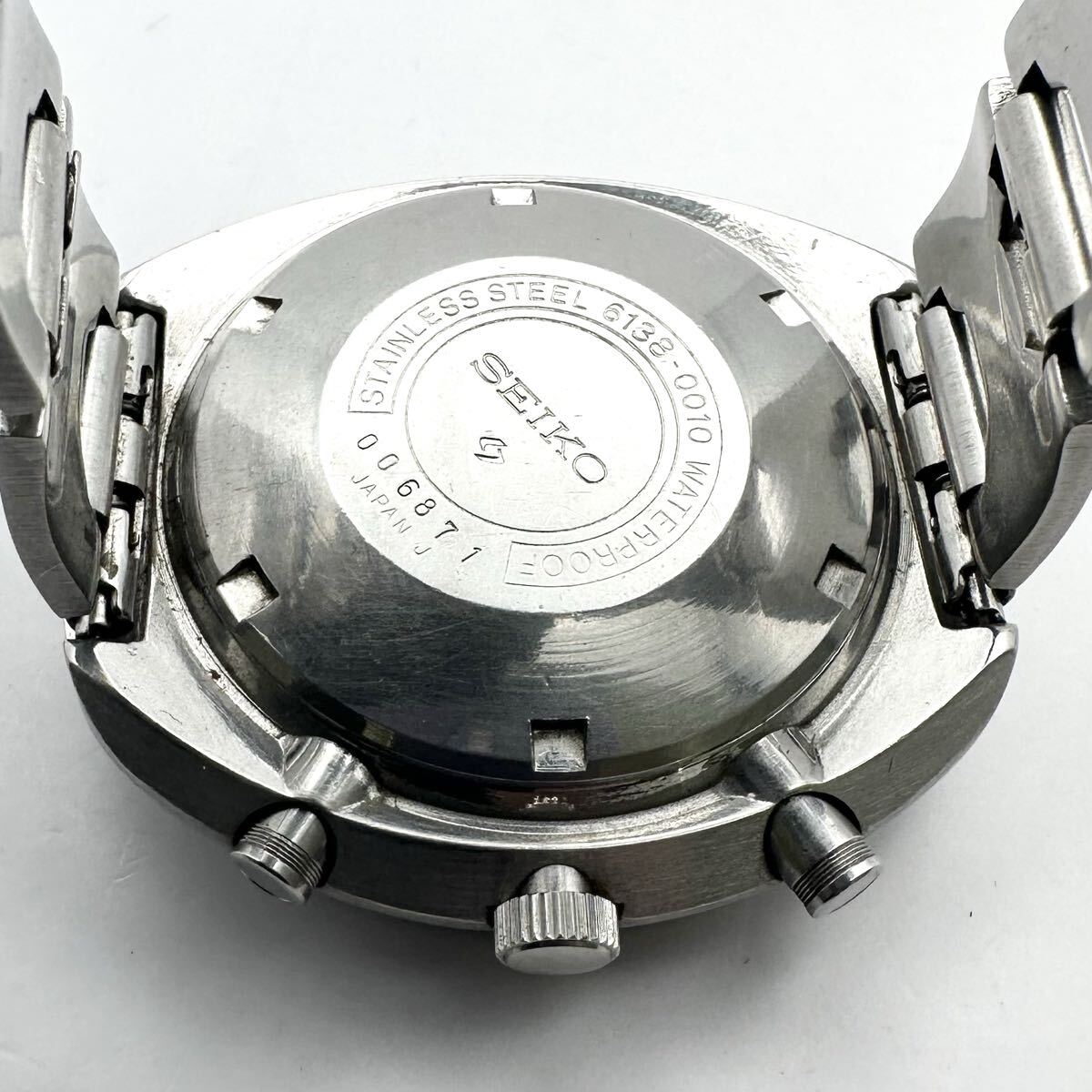 t718 セイコー SEIKO 6138-0010 ファイブスポーツ スピードタイマー メンズ 腕時計 自動巻き AT デイデイト クロノグラフ_画像7